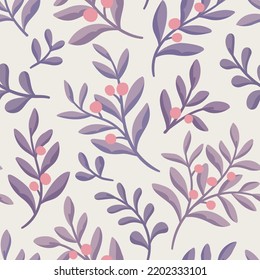 Seamless floral vector pattern design. Delicate botanical texture.