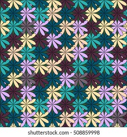 Seamless floral vector pattern. Flowers colorful texture. Ideal for wrapping, cards, ban, background, wallpaper.