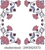 Seamless floral vector pattern for greeting cards and textile. Illustration of a floral composition in William Morris style. William Morris style floral pattern. Vintage motive. Ornamental vector flor