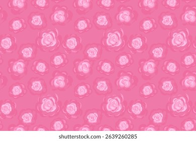 Seamless floral vector pattern with hand drawn cream and peach roses on a pink background. Perfect for fabric, gift wrap, wedding stationery, spring themes, and feminine designs