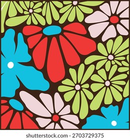 Padrão de vetor floral sem costura com folhas flores e borboletas para papel de parede de tecido e decoração	