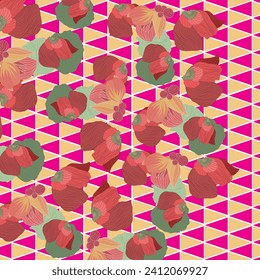 Patrón vectorial floral sin foco. Patrón de libertad floral. Fondo de planta para moda, tapices, huellas. Diseño floral moderno perfecto para la moda y la decoración. Vector de patrón sin costura textil.