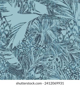 Patrón vectorial floral sin foco. Patrón de libertad floral. Fondo de planta para moda, tapices, huellas. Diseño floral moderno perfecto para la moda y la decoración. Vector de patrón sin costura textil.