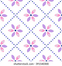 Seamless floral vector pattern. Ornamental background with flowers. Decorative repeating ornament, Series of Floral and Decorative Seamless Pattern.