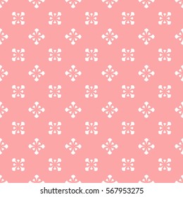 Seamless floral vector pattern. Pink and white background. Graphic modern pattern.