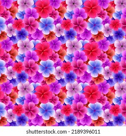 Seamless floral vector pattern of realistic multicolored daisies. Beautiful packaging design, background, creative projects, bed linen, fabrics, wedding design, wallpaper, covers. Romantic style