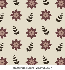 Seamless Floral Vector Pattern for Textile, Wallpaper, and Fabric Design.