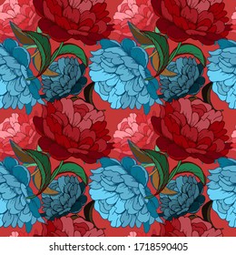 Seamless floral vector pattern. Texture can be used for fabric, wallpaper, design and decoration.