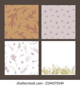 Seamless floral vector pattern. Texture can be used for fabric, wallpaper, design and decoration.