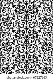 Seamless floral vector structure