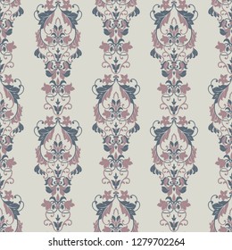Seamless floral vintage background. Vector wallpaper