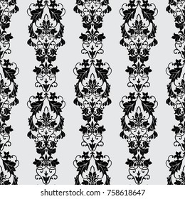 Seamless floral vintage background. Vector wallpaper
