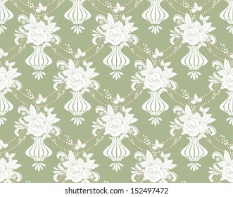 Seamless Floral Vintage Pattern