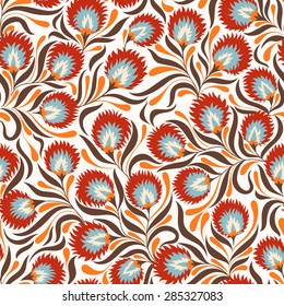 Seamless floral vintage pattern. Vector retro background for fabric, textile, wrapping paper, web pages, wedding invitations, save the date cards.