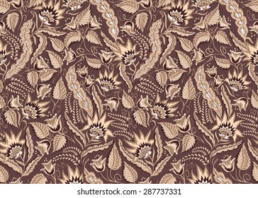 Seamless floral vintage pattern. Vector abstract  background for fabric, textile, wrapping paper, web pages, wedding invitations, save the date cards.