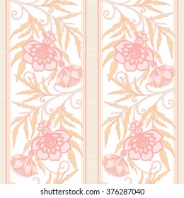 Seamless floral vintage pattern. Vector illustration.
