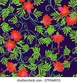Seamless floral vintage pattern. Vector illustration.