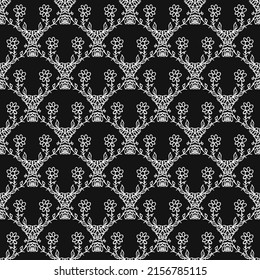 Seamless floral wallpaper. Doodle vector with floral ornament. Vintage floral decor, sweet elements background for your project, menu, cafe shop