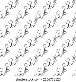 Seamless floral wallpaper. Doodle vector with floral ornament. Vintage floral decor, sweet elements background for your project, menu, cafe shop