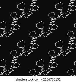 Papel de paredes florido impecable. Vector de doodle con adorno floral. Decoración floral vintage, fondo dulce para tu proyecto, menú, cafetería