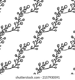 Papel de paredes florido impecable. Vector de doodle con adorno floral. Decoración floral vintage
