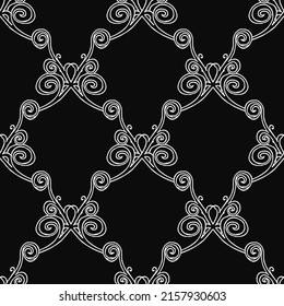 Nahtlose Blumenhintergründe. Doodle-Vektorgrafik mit Blumenverzierungen. Vintage-Blumendekor