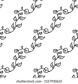 Nahtlose Blumenhintergründe. Doodle-Vektorgrafik mit Blumenverzierungen. Vintage-Blumendekor