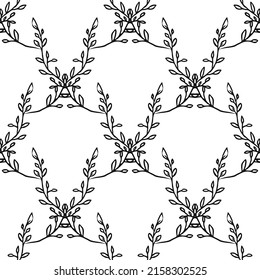 Seamless floral wallpaper. Doodle vector with floral ornament. Vintage floral decor