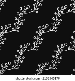 Seamless floral wallpaper. Doodle vector with floral ornament. Vintage floral decor