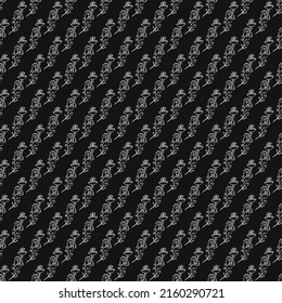 Papel de paredes florido impecable. Vector de doodle con adorno floral blanco y negro. Decoración floral vintage	