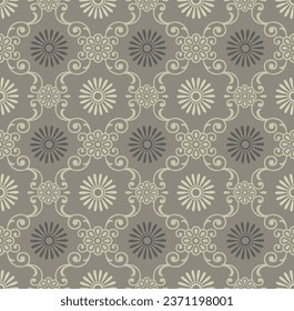 Seamless floral wallpaper pattern design