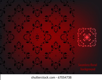 Seamless floral wallpaper pattern. EPS 10 vector  illustration