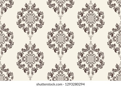 Seamless floral wallpaper pattern. Floral ornament on background. Contemporary pattern. Wallpaper pattern