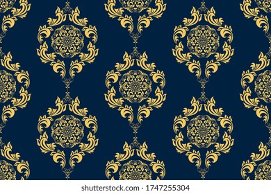 Seamless floral wallpaper pattern. Floral ornament on background. Contemporary pattern