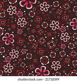Seamless floral wallpaper. Vector.