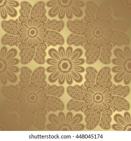 Seamless floral wallpaper. Vector background in pastel colors 