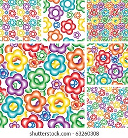 Seamless floral wallpapers with flowers