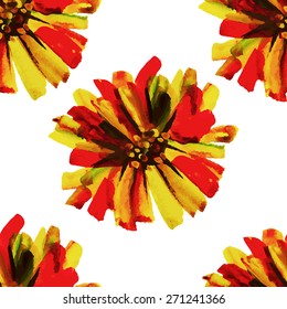 Seamless floral watercolor pattern 