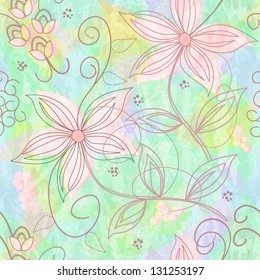 seamless floral watercolor  texture