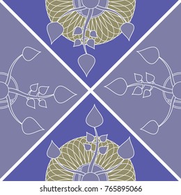 Seamless floralpattern illustration tile design.