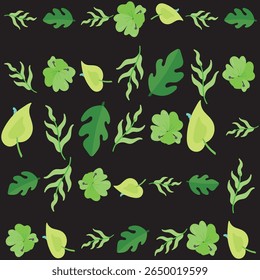 Seamless Florar Pattern. Abstract Floral Background Design with Artistic Botanical Elements