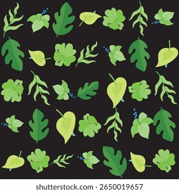 Seamless Florar Pattern. Abstract Floral Background Design with Artistic Botanical Elements