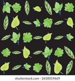 Seamless Florar Pattern. Abstract Floral Background Design with Artistic Botanical Elements