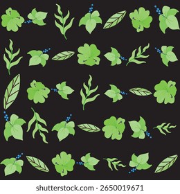 Nahtloses Florarmuster. Abstraktes florales Hintergrunddesign mit künstlerischen botanischen Elementen