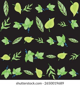 Seamless Florar Pattern. Abstract Floral Background Design with Artistic Botanical Elements