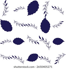 Seamless Florar Pattern. Abstract Floral Background Design with Artistic Botanical Elements