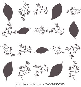 Padrão Florar Perfeito. Projeto de fundo floral abstrato com elementos botânicos artísticos