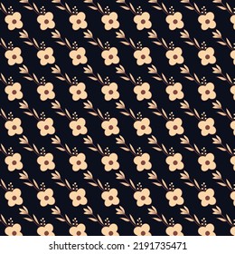 Seamless Flourish Pattern Design Vector 