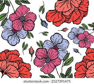 Seamless flower art by endahdwis. You can use my drawing for printing, banner decoration etc.