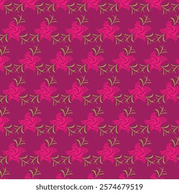 seamless flower art pattern design